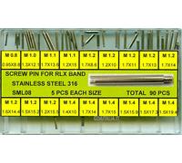 Assortimento 90 perni prigionieri ø 0.80-1,40 mm screw pin bracciali acciaio