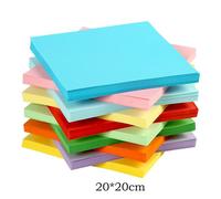 Assortimento carta origami colorata 100 pz fogli quadrati in 10 tonalit emozio