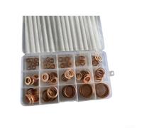 Assortimento completo di rondelle piatte in rame, 300 pezzi per pozzetto e progetti elettrici (150 pezzi)