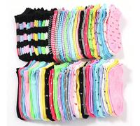 Assortimento da 1/5/10/20 Paia di Calzini Unisex da Donna e Uomo, Ragazze e Ragazzi, a Motivo di Fiocchi e Cuori, Calzini Sportivi Invisibili, Calzini Lunghi, Ideali Come Regalo per la Primavera, l'Es