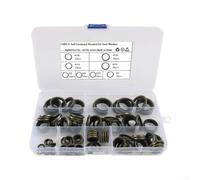 Assortimento da 110 pezzi per rondelle m6 M8 per m10 per m14 per rondelle | Mix di metallo morbido e gomma, design a labbro autocentrato, migliora la tenuta nei giunti filettati del tubo