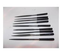 Assortimento di 10 lime in acciaio con manico plastico varie forme e fogge