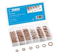 SERIE SET KIT ASSORTIMENTO 110 RONDELLE RONDELLA ANELLO IN RAME 100% FERVI 0229