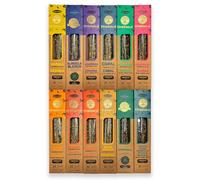 Assortimento di 12 fragranze di incenso biologico artigianale - fatto a mano con resina naturale e oli essenziali, ideale per meditazione, relax e aromaterapia