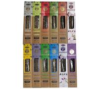 Assortimento di 12 fragranze di incenso biologico artigianale - fatto a mano con resina naturale e oli essenziali, ideale per meditazione, relax e aromaterapia