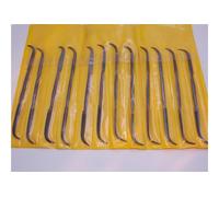 Assortimento di 12 lime doppia testa curva ritorte acciaio varie grane e fogge