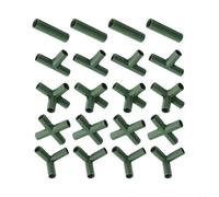Assortimento di 20 connettori per serra con 5 forme distinte per il montaggio sicuro di strutture in PVC e metallo da 16 mm