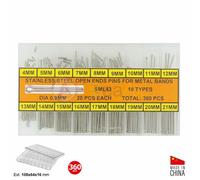 Assortimento di 360 coppiglie fendues o perni spaccati ø 0.90 mm per bracciali