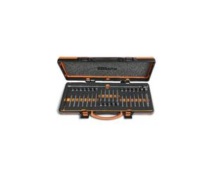 ASSORTIMENTO DI 38 INSERTI CON ATTACCO ESAGONALE 10 MM E 1 PORTA INSERTI A T SNO