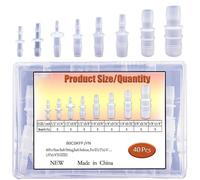 Assortimento di 40 adattatori per tubi flessibili a pressione giunti spinati per sistemi idroponici per impianti di irrigazione Disegni di installazione Connettori riduttori per tubi flessibili