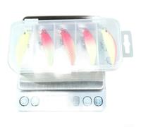 Assortimento di 5 esche a forma di pesciolino, 5 g, 6 g, 8 g, progettate per persico e sgombro con movimento realistico e distribuzione del peso ottimizzata (A 5 g)