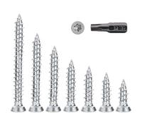 Assortimento di 52 viti per calcestruzzo, viti per calcestruzzo a testa svasata facile da azionare (7,5 x 52/62/72/82/102/122/152 mm), inclusa punta Torx T30, senza bisogno di spine viti di ancoraggio