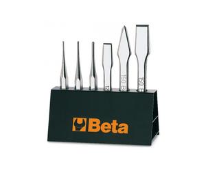 ASSORTIMENTO DI 6 SCALPELLI CON SUPPORTO DA BANCO BETA art. 38/SP6