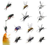 Assortimento di a mosca, assortimento di per trota | 12 per al salmone, esche da fatte a mano, trota, branzino, realistiche, legate a mano, con ganci per acqua salata