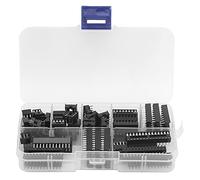 Assortimento di adattatori per prese IC da 66 pezzi con configurazioni 6 8 14 16 18 20 24 e 28 pin, prese per componenti elettronici in linea per riparazione e manutenzione del