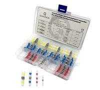Assortimento di connettori per saldatura, 120 pezzi, con stagno di saldatura, trasparente 2:1, con colla interna, resistente alla polvere e all'acqua