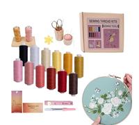 Assortimento di cucire: montatori colorati in poliestere, kit da cucito premium | Forniture per trapuntatura per ricamo a catena, collezione di trapuntatura e sartoria essenziale,