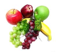 Assortimento di frutta e verdura artificiale in polietilene, per casa, cucina, bancone, istituzioni educative, lezioni d'arte e supporto per l'apprendimento visivo (A)