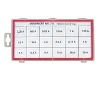 Assortimento di fusibili n. 7A; 180 pz. - 6.3x 32 veloci