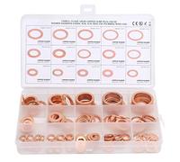 Assortimento di guarnizioni in rame, 150 pezzi, 15 misure, M5-M22, scatola