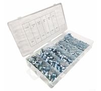 Assortimento di ingrassatori con 110 pezzi per una migliore manutenzione di veicoli e attrezzature industriali