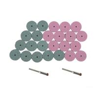 Assortimento di mole 24 pezzi da 20 mm per macchine ad albero flessibile per la finitura di giunti e preparazione di punti di contatto su hardware
