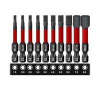 Assortimento di punte per cacciavite a gambo lungo da 50 mm, con organizer, esagonali e di sicurezza per punte Torx per fori profondi, elettronica, mobili (A)