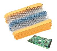 Assortimento di resistori,Resistenze assortite, Pacchetti assortiti di resistori a film metallico 600X, Resistori comuni assortiti, valori multipli, set di resistori elettrici per donne e uomini