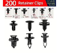 Assortimento di rivetti di espansione universali per auto, clip, fissaggi, misure miste da 6 mm, 7 mm, 8 mm, 9 mm, 10 mm, strumenti per lo smontaggio/cofano motore/paraurti/cofano/Nissan/ 200 pezzi/bo