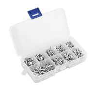 Assortimento di rivetti in alluminio con rivetti a testa piatta 450Pcs M2.5 Lunghezza 3mm-20mm