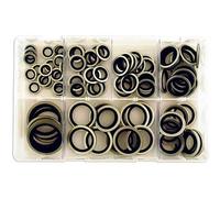 Assortimento di rondelle incollate - 100 pezzi - Dimensioni in pollici BSP