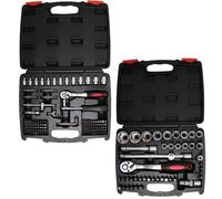 Assortimento di set di chiavi a bussola, 1/4 + 1/2, 174 pezzi pollici / set d...