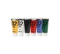 Assortimento di vernice acrilica a base d'acqua di qualitÃ . PuÃ² essere miscelata. I pennelli devono essere puliti con acqua tiepida.