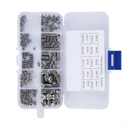 Assortimento di viti con bussole esagonali con punte coniche, per un totale di 200 pezzi, perfette per qualsiasi progetto
