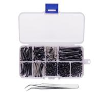 Assortimento di viti per chitarra, kit per chitarra elettrica, accordatore, piastra per collo con molle, 9 tipi, totale 173 pezzi
