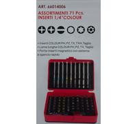 Assortimento inserti pz. 71 lunghi e corti porta inserto a sgancio rapido