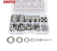 Assortimento rondelle piatte in acciaio inox 580 pezzi M2 rondelle resistenti al