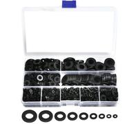 Assortimento Rondelle Piatte Plastica 1200pz Distanziali Nylon Nero per Progetti