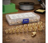 Assortimento Set Termico Inserti Filettati Ottone M2 M2,5 per Uso Stampa 3D