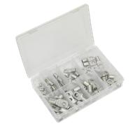 Assortimento Terminali A Occhiello In Rame 52 Pezzi - Sealey AB016CT Nuovo