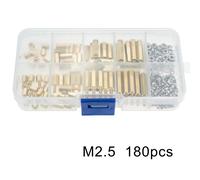 Assortimento viti dadi distanziali ottone 180 pz M2 5 ottime per varie attività