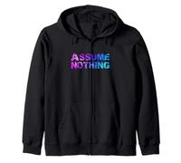 Assume Nothing - Bandiera bisessuale ad Acquerello, consapevolezza LGBTQ Felpa con Cappuccio