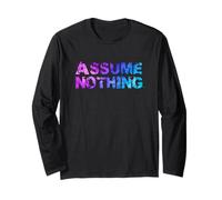 Assume Nothing - Bandiera bisessuale ad Acquerello, consapevolezza LGBTQ Maglia a Manica