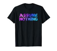Assume Nothing - Bandiera bisessuale ad Acquerello, consapevolezza LGBTQ Maglietta