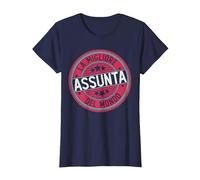 Assunta | La Migliore Assunta del Mondo | Donne e Ragazze Maglietta, Donna, Navy, L