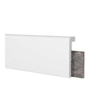 Asta 2 metri lineari COPRI BATTISCOPA IN POLIMERI LISCIO 100x25x2000 mm BIANCO - Zoccolo da cucina resistente agli urti
