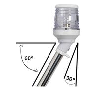 Asta 360° led 100 cm fanale bianco in asse Segnalazione - 1 PZ Osculati - 11.1