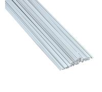 Asta a forma di L in plastica ABS bianca 3 mm x 50 cm(50pcs)