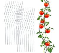 Asta a spirale per pomodori, zincata, 110 cm, set da 20 pezzi, in metallo per piante di pomodoro, supporto per piante e pomodori
