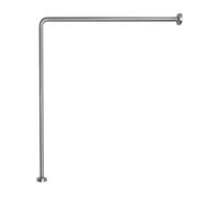 Gedy Cromo, Telaio Tenda angolare, Misure: 80X80 CM, Lunghezze Tubi Sono rifilabili, Adatto a Tende Larghe dai 180cm ai 240cm, Asta Doccia in Acciaio, Design R&S, 2 Anni di Garanzia, 80x80